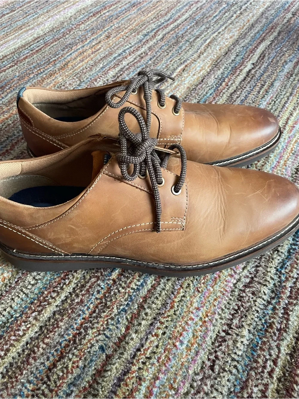 Nunn Bush Tan Brown Lace-Up Oxfords Men’s Size 10.5‎